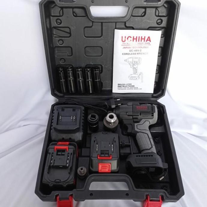 Impact Wrench Cordless type 48Vf double baterai UCHIHA japan New ori