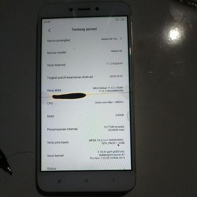 mesin xiaomi redmi 4x