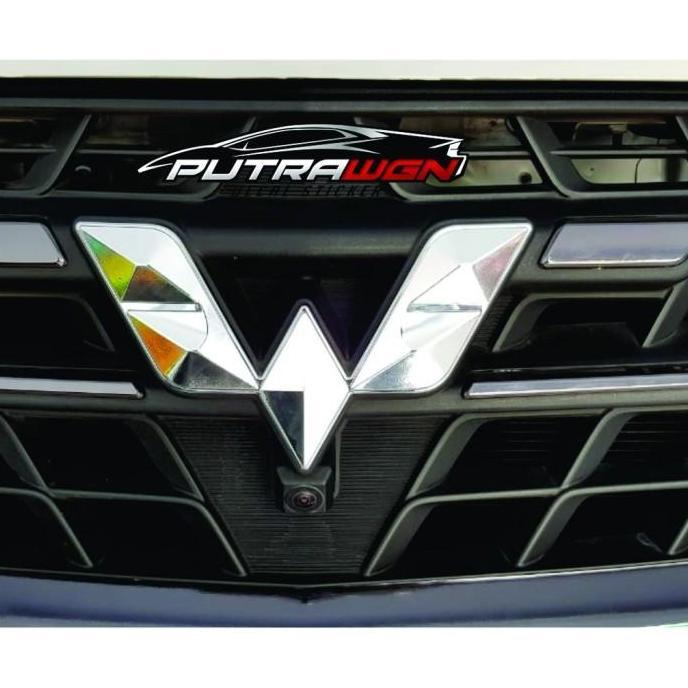 STICKER LOGO WULING MIRROR CHROME SILVER (WULING ALMAZ)
