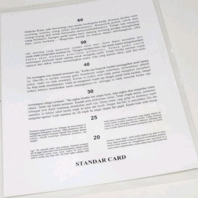 Kartu Jaeger/Reading Card