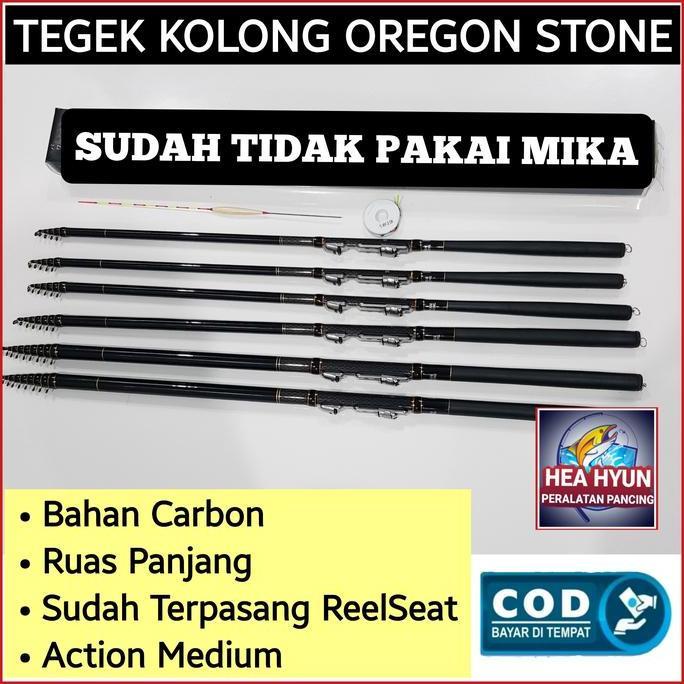 Oregon Stone Joran Tegek Kolong Carbon Ring 270-300-360-450-540-630 Ruas 6-10 Panjang 76-77cm Action