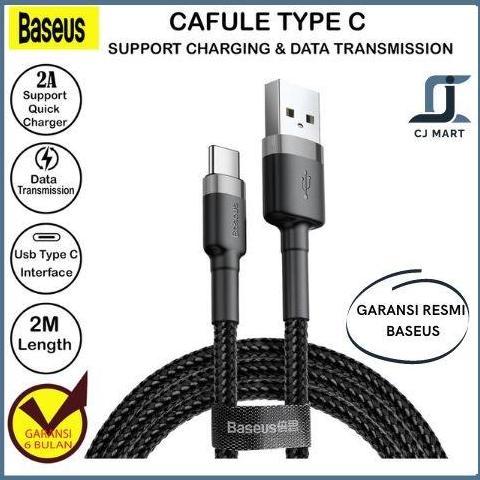 KABEL DATA USB TO TYPE-C BASEUS CAFULE CABLE FOR TYPE-C 2A 2M