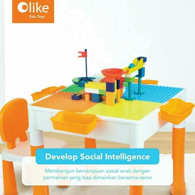 Olike Fun Bricks Table Edu Toys Mainan Lego Meja Lego Set