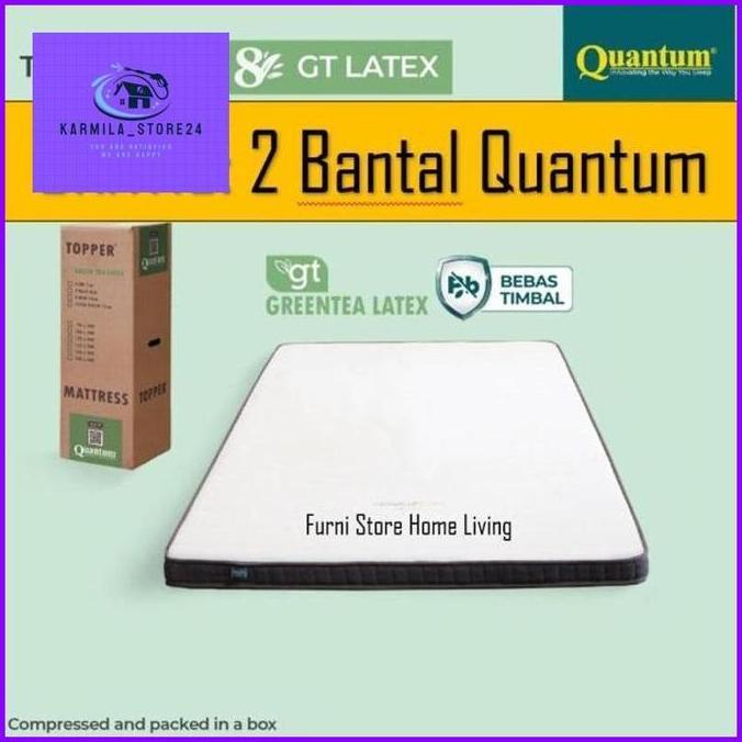 Quantum Topper Greentea Latex DNA 8 Cm 160x200 Cm Alas Kasur