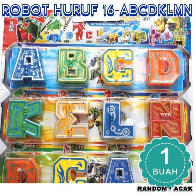 Mainan Robot Huruf transform ABCD Satuan 1 pc - Robot ABCD Satuan