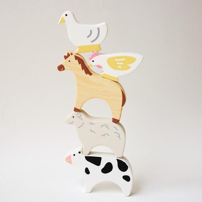 Lettering and Life Wooden Animal Blocks