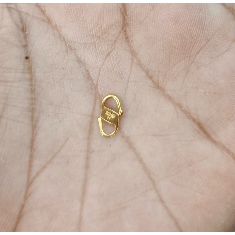 Pengait Emas Model S / Kokot Emas Ubs Gold 0.1Gr Kadar 300 375 420 700 6K 8K 9K 16K Untuk Gelang/Kal