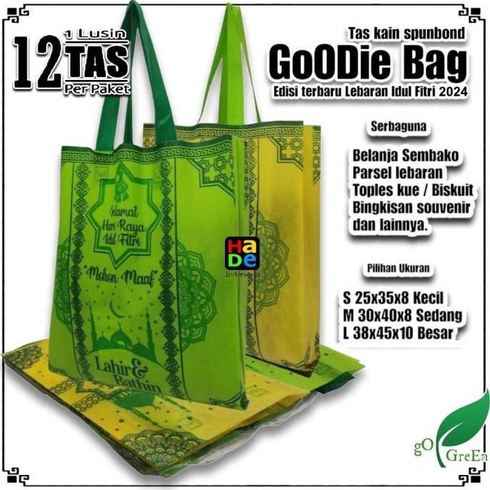 Tas Lebaran Idul Fitri Goodie Bag Kain Spunbond Jumbo , Besar / Kecil