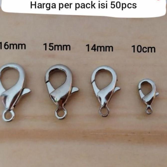 50pcs Pengait Udang 12,14,16, 18mm Monel - Kokot Udang 16mm - Kait Ud