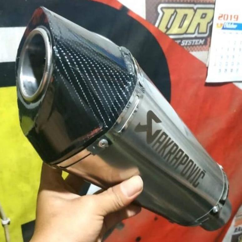 Grade Ori Knalpot Racing Akrapovic Silincer Full Stainless