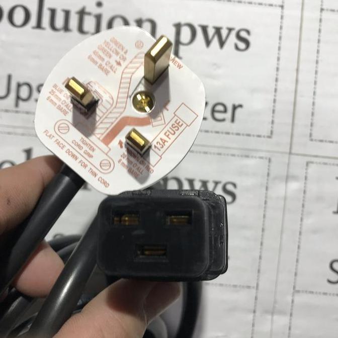 Kabel Power UK Plug C19 Ups Apc ICA Laplace eaton riello Prolink GE Termurah