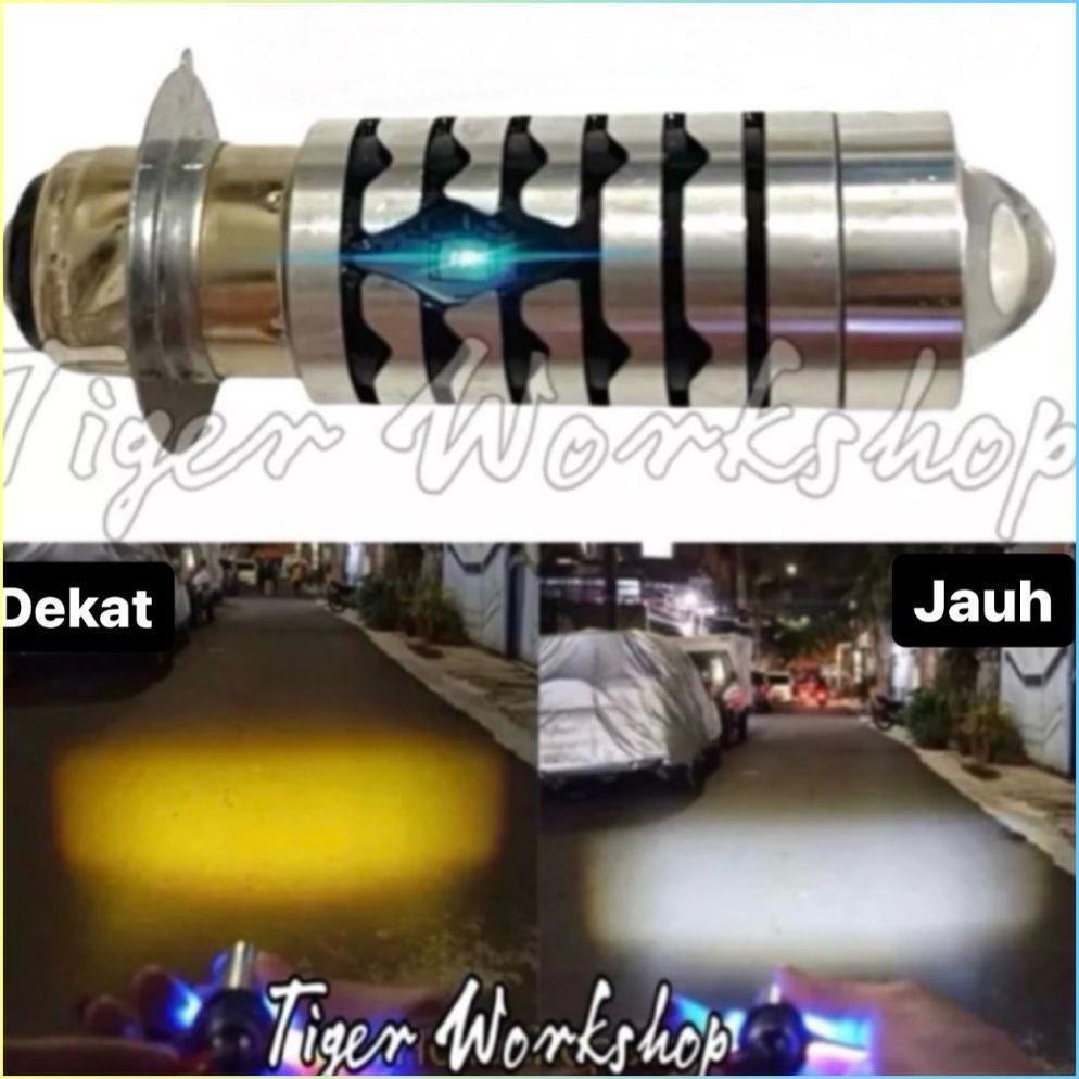 Termurah Lampu Led Motor H6 Laser 2 Warna | Led H6 Laser Motor Universal | Bohlam Led H6 Motor