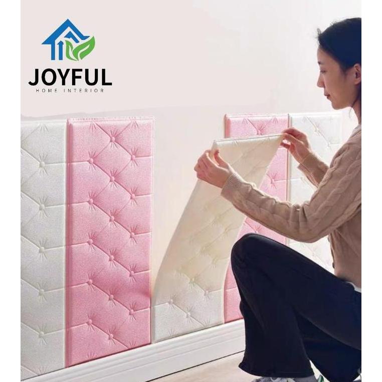 Wallpaper Dinding 3D Foam Headboard Bed Busa