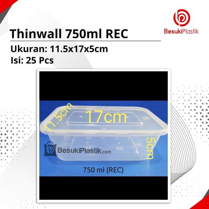 Thinwall 750ml / Box 750ml/ Kotak Microwave 750ml