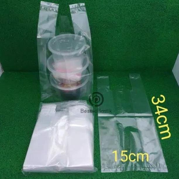 PP Kresek Bening Kecil 15x34 / Kantong Plastik Bening Thinwall Mangkok