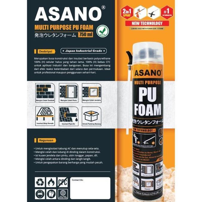spray Foam ASANO Polyurethane Foam / Sealant Foam SPRAY PU Foam