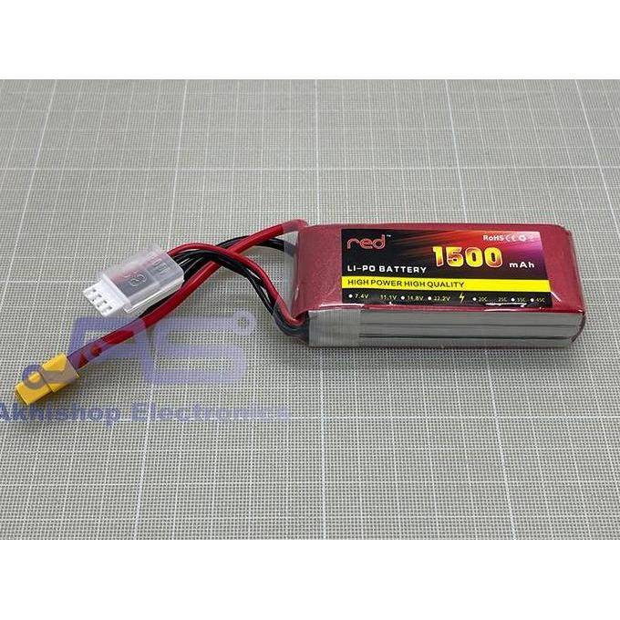 Red Lipo Battrey 1500Mah 3S 25C Xt60