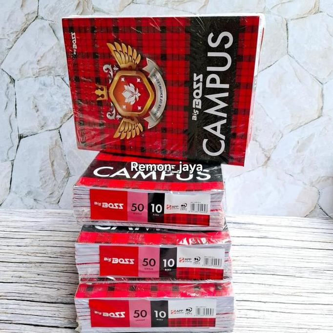 BUKU TULIS BIG BOSS CAMPUS 50 Lembar Isi 10 BUKU CAMPUS BOXY PANJANG / BUKU BIG BOSS TF