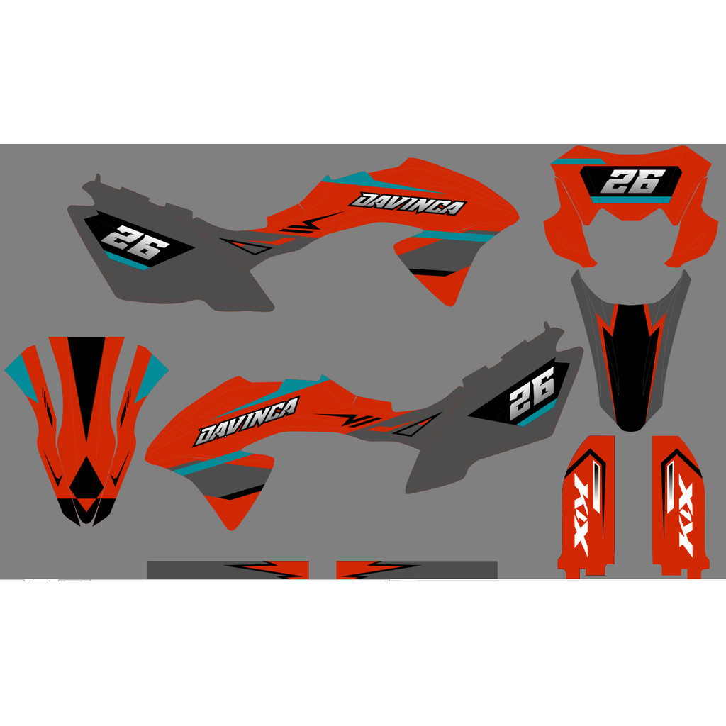 Decal Stiker Klx Bf 150 Kuning Hitam Dekal Striping Sticker New Klx  Bf Extreme 2018 A3-137