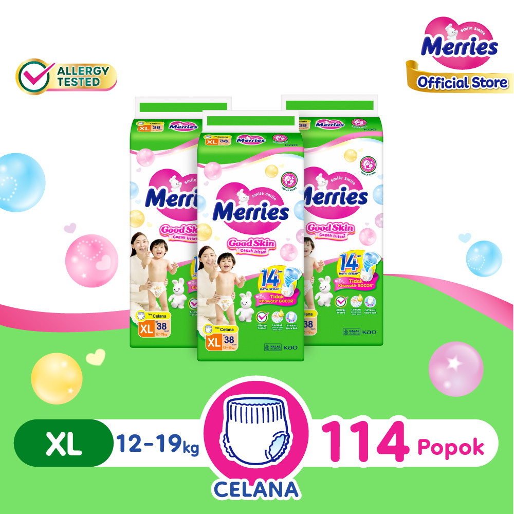 Merries Pants Good Skin XL 38 Triple Pack