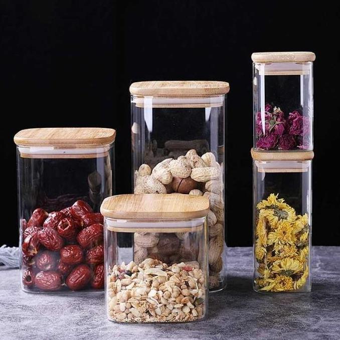 Toples Kaca Penyimpanan Makanan Glass Storage Jar - HC1019