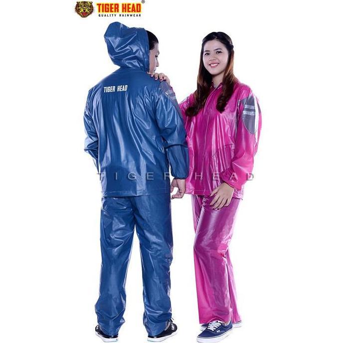 Jas Hujan Karet TIGER HEAD STRETCH AXELO 68279 Elastis Jaket Celana