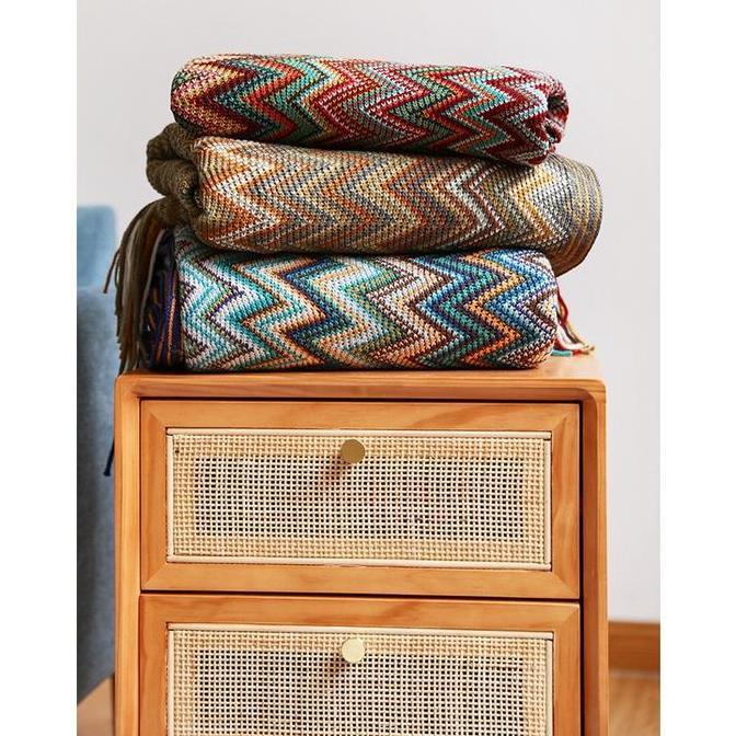 NEW BOHEMIAN SOFA BLANKET / ETHNIC BLANKET / BEDSPREAD / PENUTUP SOFA / THROW BLANKET ORI