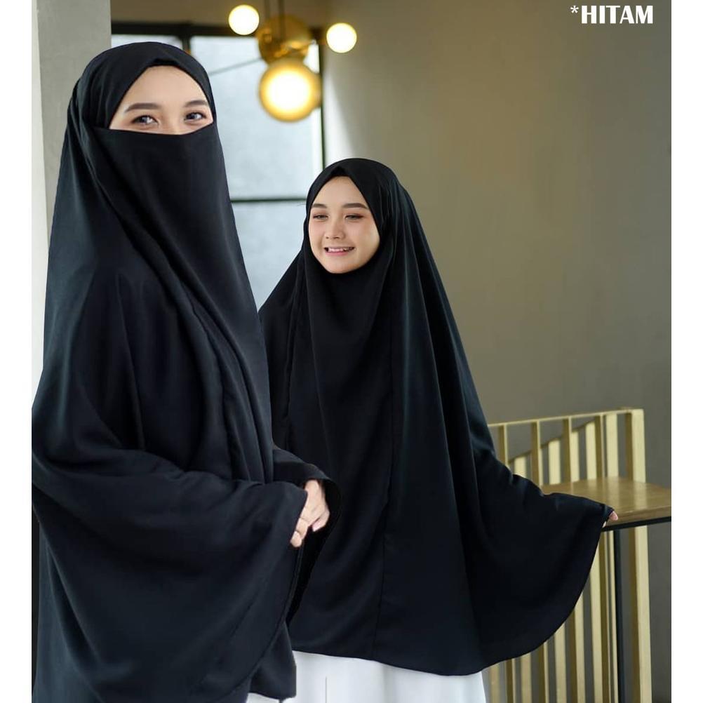 Kualitas Super Jibab Instan Terbaru Premium Khimar Syari Jumbo Hijab Cadar