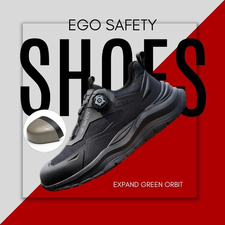 New Sepatu Kerja Proyek Safety Shoes Sporty Tali Putar