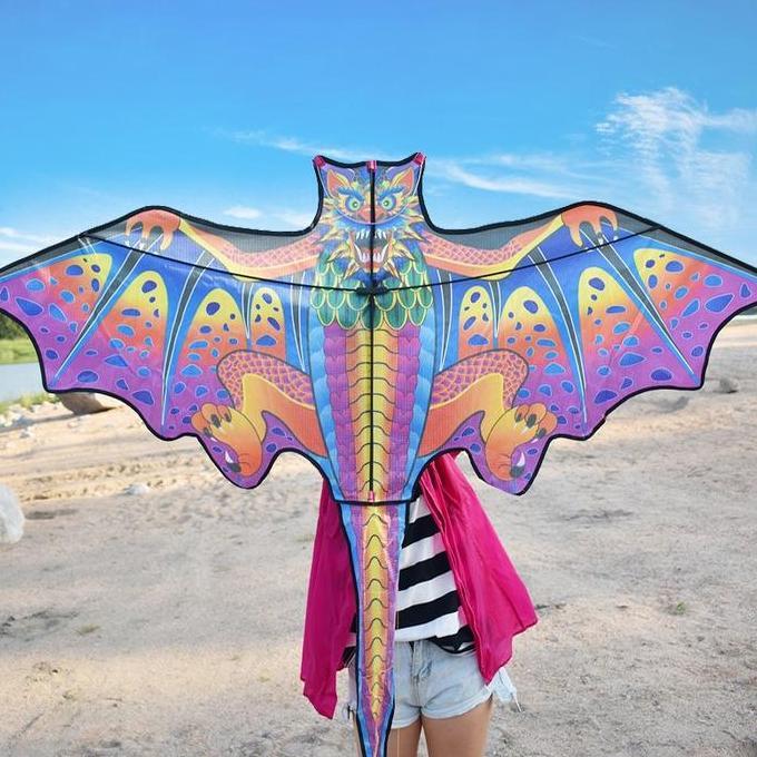 260cm Layang Layang Naga Besar 3D Layang-Layang Naga Jumbo Kartun Untuk Olahraga Anak Dan Dewasa