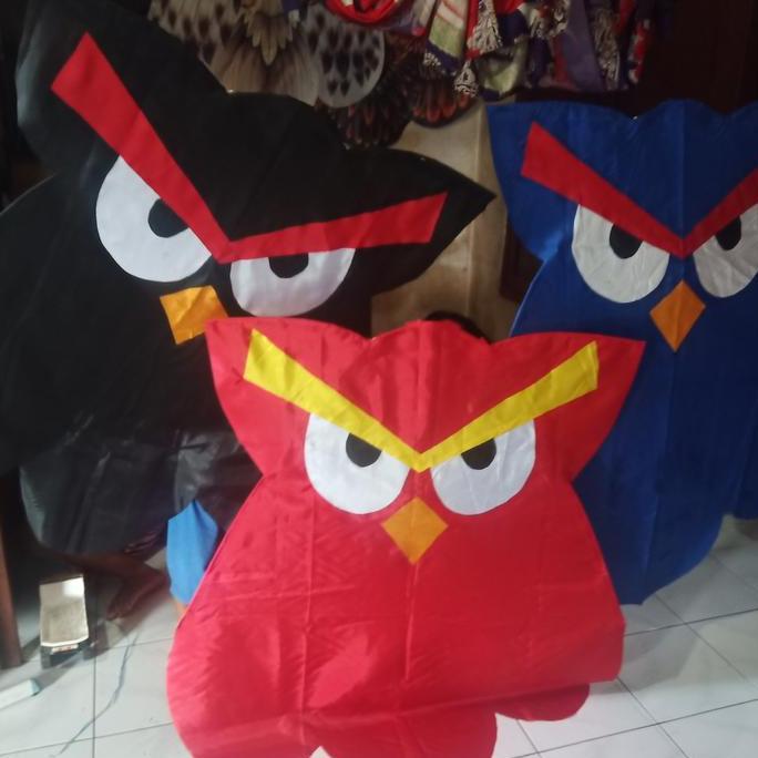 layangan celepuk lipat angry bird 1,2m