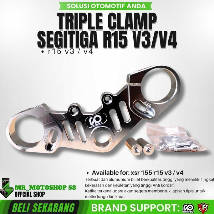 Racepro Triple Clamp R15V3 R15M V4 Vva Segitiga Atas Race Pro R15Vva V3 V4 Aluminium T6 Billed Cnc R