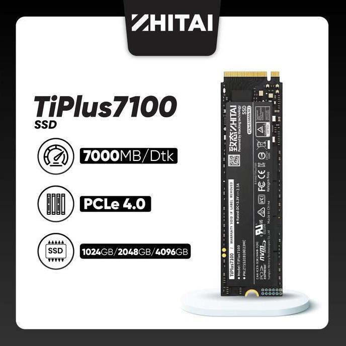 ZHITAI SSD PS5 TiPlus 7100 M.2 Laptop Notebook Desktop m2 Solid State Drive 2T Tiplus7100 Black Myth