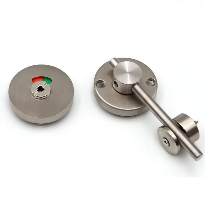 FKINAPE Grendel Indikator Toilet Kunci Partisi Kamar Mandi Kunci Pintu Kamar Mandi Indicator Lock