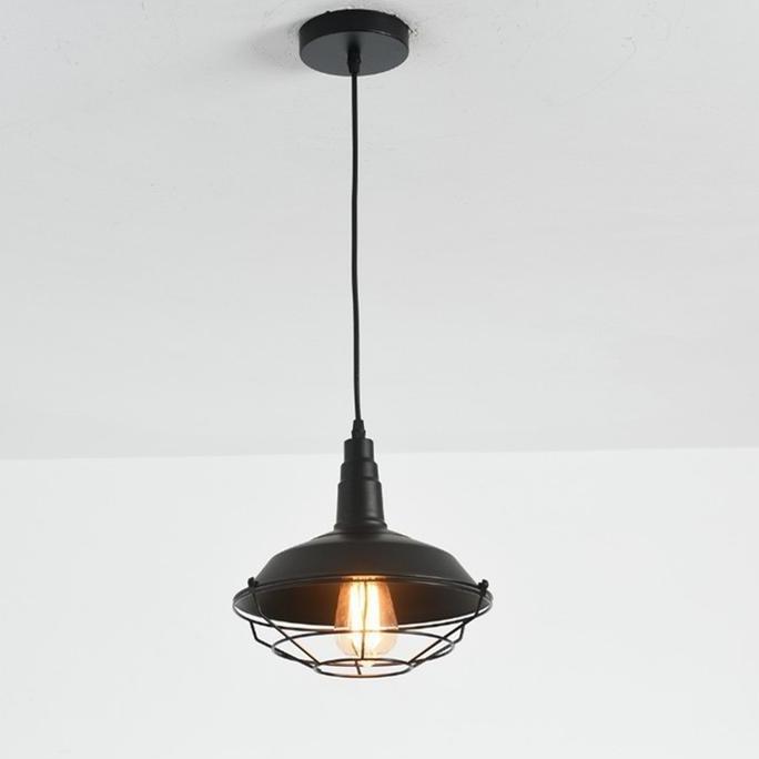 DISSORDE Lampu Gantung Kap Industrial Retro Kap Lampu Gantung Cafe Hitam Kap Lampu Gantung Besi