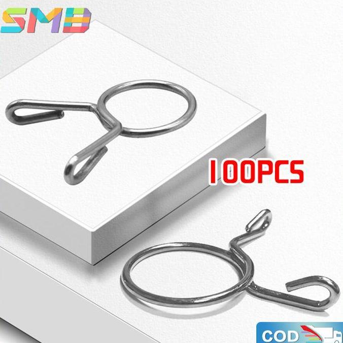 GIRARDY 100PCSKlip Selang Bensin 8 mm-Clamp Fuel Tube-Clip Selang Bensin