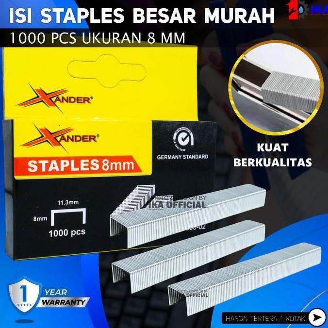 DISSORDE Isi Staples Tembak 8 mm / Xander Untuk uk. 4x14 mm Isi Ulang Straples Staples Stapler Mesin