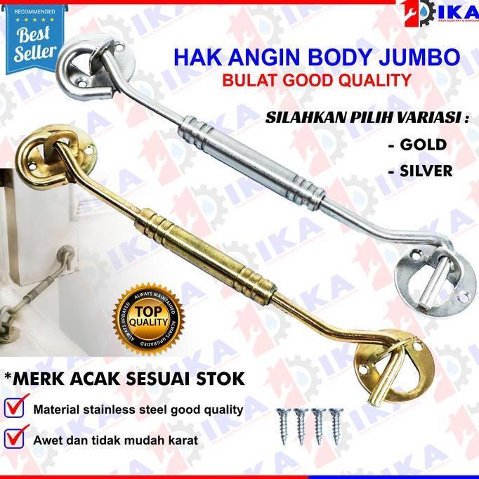 DISSORDE Hak angin / cantolan jendela 8 inch bulat model stainless tebal / pena