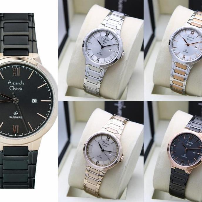 ORIGINAL ALEXANDRE CHRISTIE AC8537 AC 8537 SAPPHIRE GLASS JAM WANITA