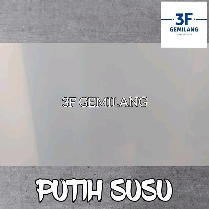 Ebibijaire- Fiber Plastik Penutup Pagar Polos Warna Putih Susu Meteran