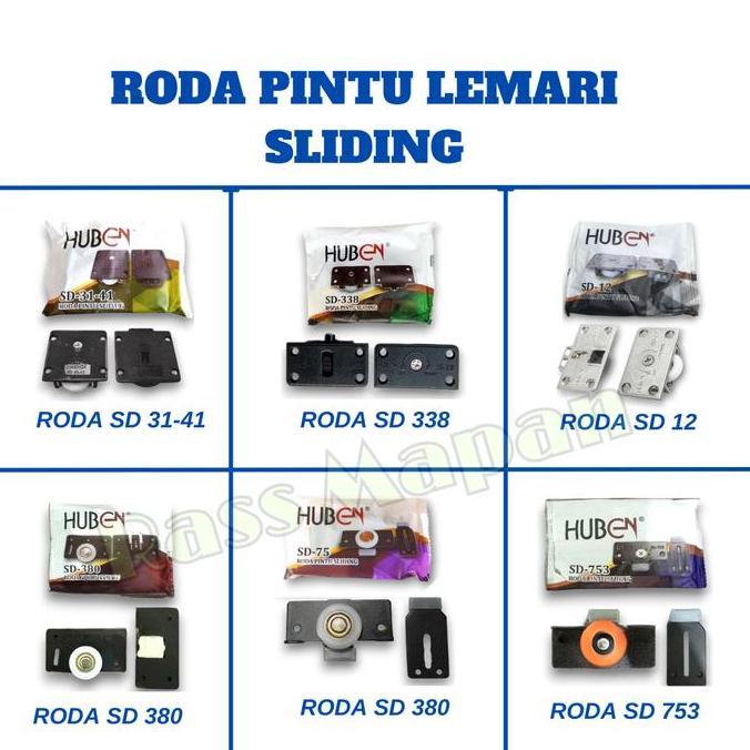 Ebibijaire- Roda Pintu Lemari Geser Sliding Minimalis Huben Elco