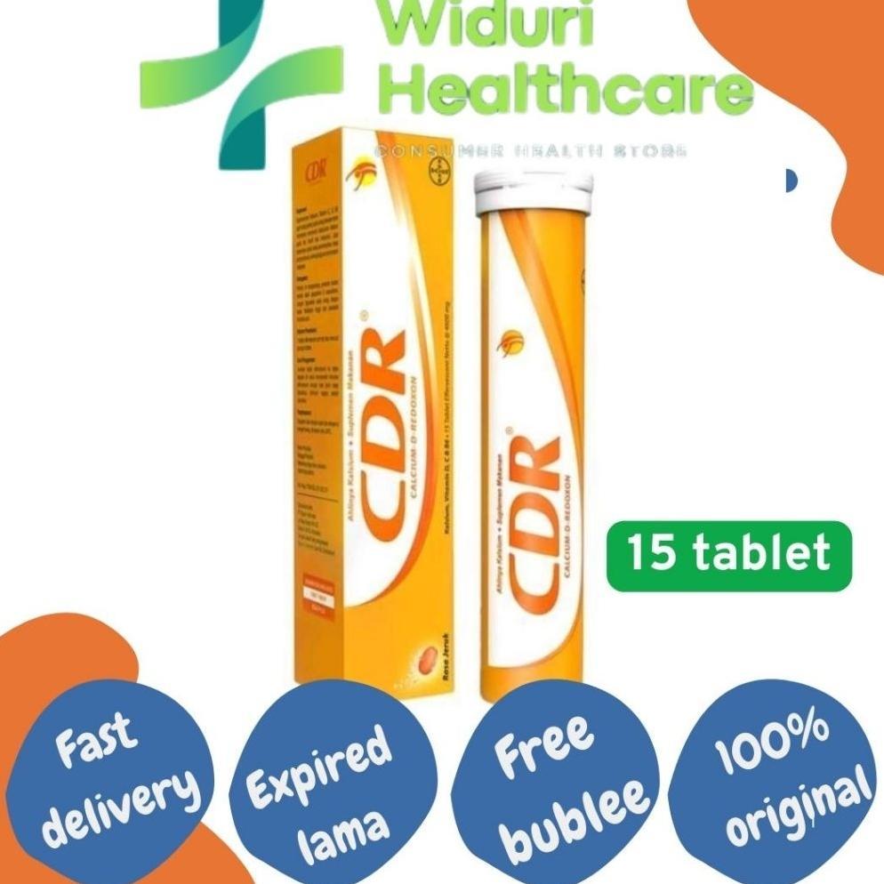 CDR Vitamin C D Tablet - 15 Tablet, Dukung Kesehatan Tulang dan Imun