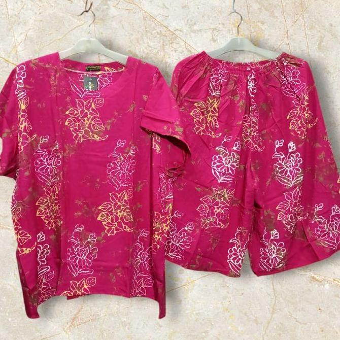 Setelan Kulot Jumbo Setelan Kulot Jumbo Batik Butir Padi Ld 135