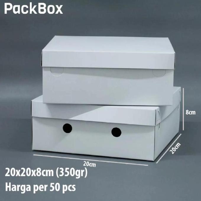 New Kotak Nasi Putih Dus Polos Kotak Makanan
