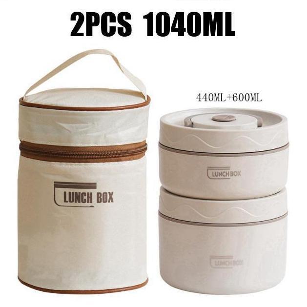 Sale Barangunik2021 - Kotak Makan Portable Tahan Panas 3 Susun Stainless Steel 420Ml & 620Ml / Conta