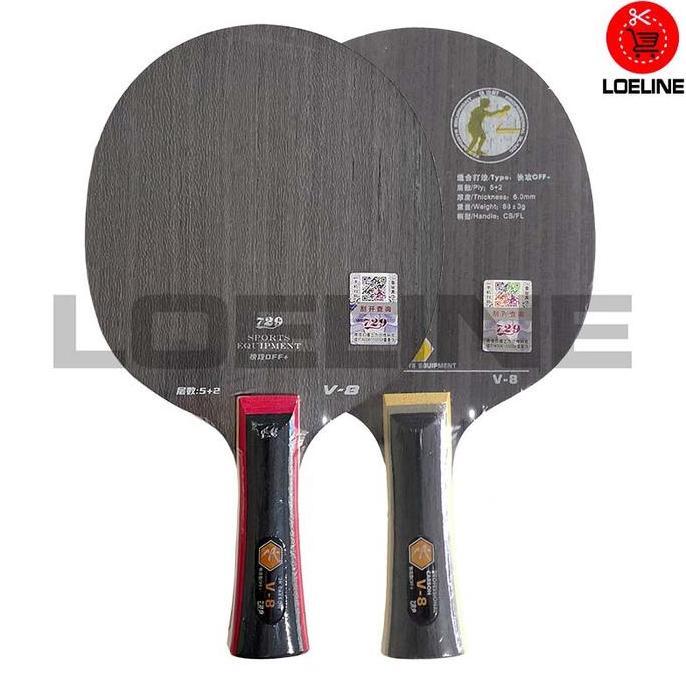 NEW Kayu Bet Bat Pingpong Hitam Tenis Meja RITC 729 Friendship V-8 Bagus