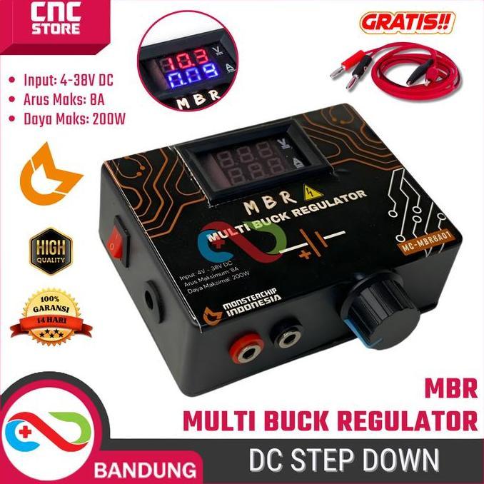 MBR Multi Buck Regulator 4V38V 8A DC Step Down Adjustable Power Module Portabel