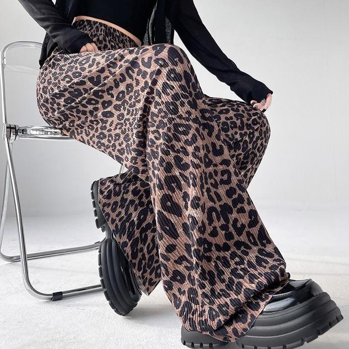 manual tech CLOVA CPG537 Celana Panjang Leopard Motif Macan Kulot Bahan Karet Rayon Stretch GS