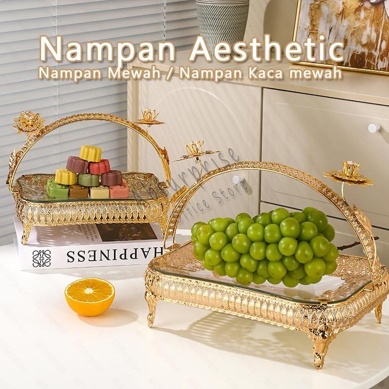 Nampan Aesthetic / Nampan Mewah / Nampan Kaca mewah