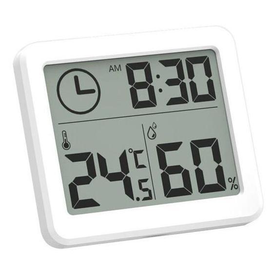 HARGA GROSIR - Jam Led Digital Mini Meja Dinding Thermometer Hygrometer Sensor